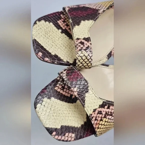 Vince Camuto Women's Madilin Platform Snake Print Leather Sandal Size 9 - Picture 3 of 15